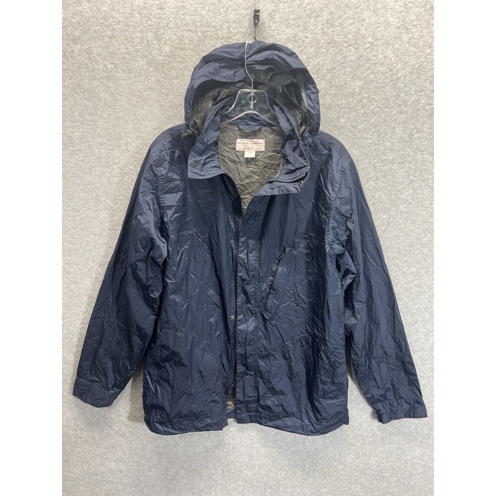 Filson Men’s Windbreaker  Hooded lightweight Jacket.  Black Size Small